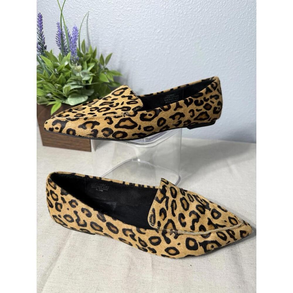 Jeffry Campbell Leopard Print Calf Hair Fur Pointy Toe Flats Womens Size 6.5 M - Picture 1 of 7